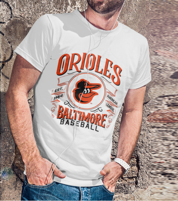 Orioles Baltimore Baseball American League Est 1954 T-Shirt