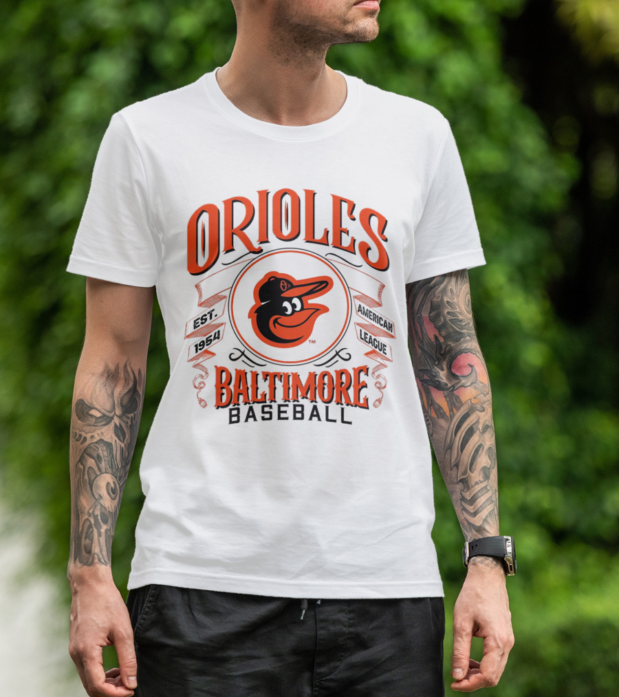 Orioles Baltimore Baseball American League Est 1954 T-Shirt