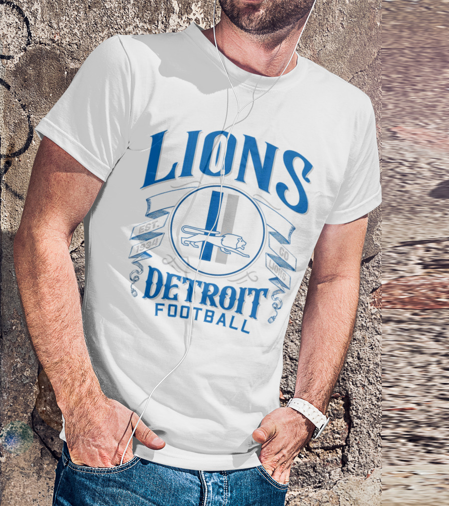Detroit Lions Football Go Lions Est 1934 T-Shirt