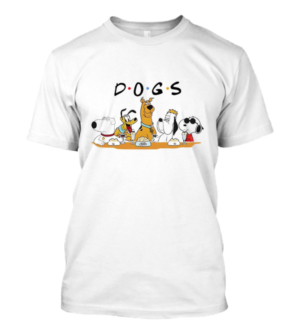 DOGS Friends TV Show Parody With Cartoon Dogs T-Shirt