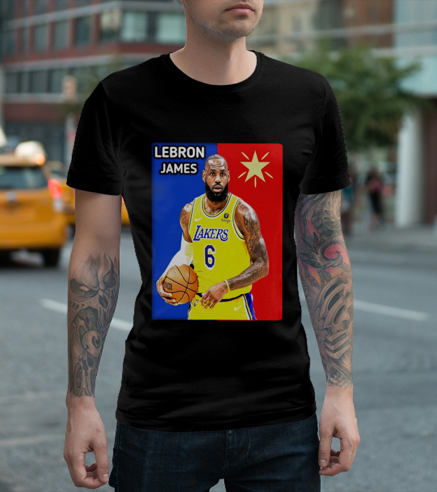 LeBron James Los Angeles Lakers Basketball Star 6 T-Shirt