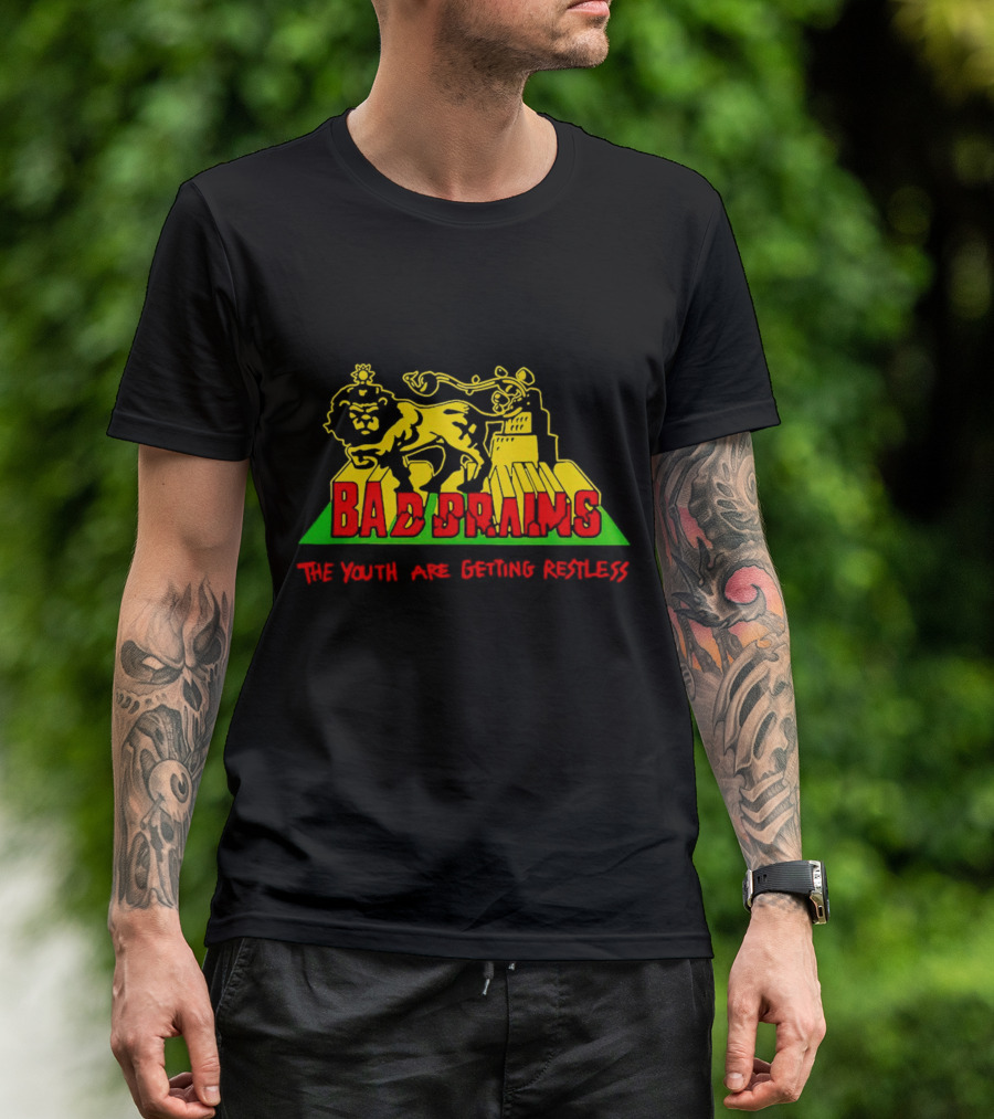 Bad Brains The Youth Are Getting Restless Lion Lightning Urban Backdrop T-Shirt