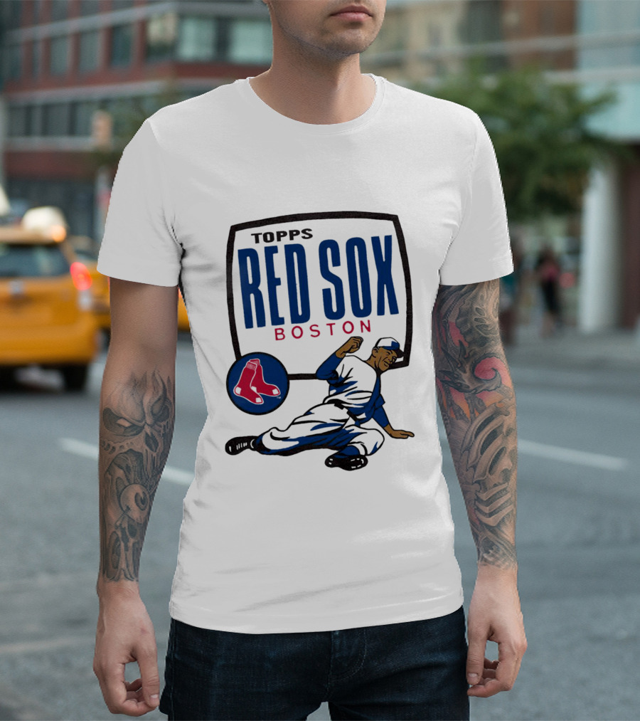 Red Sox Boston Topps Vintage Baseball Player T-Shirt