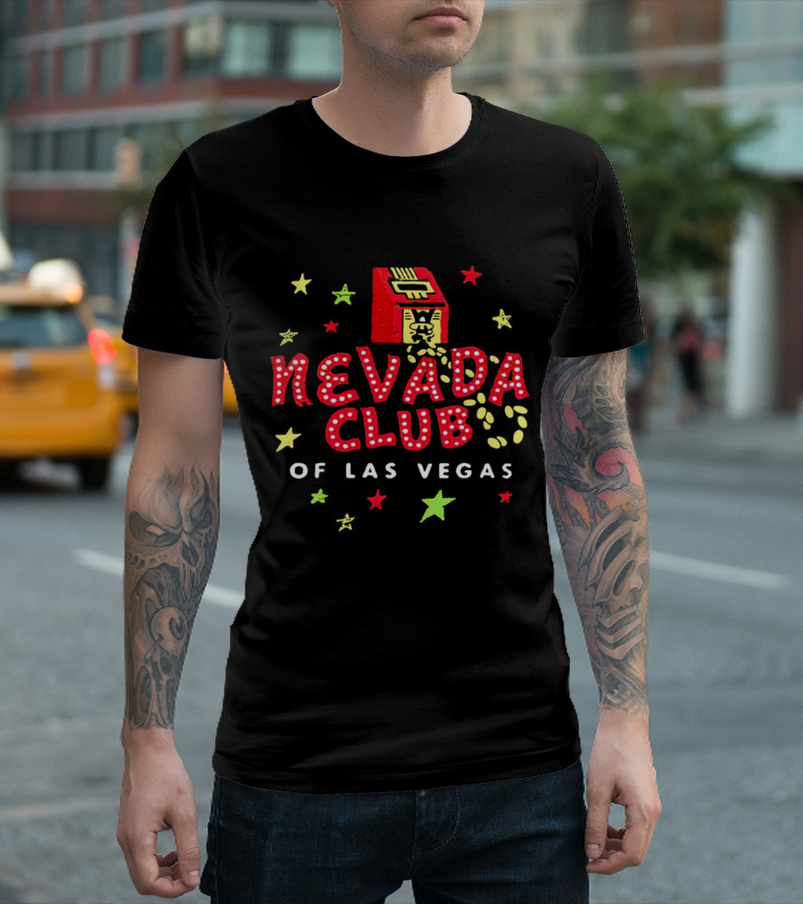 Nevada Club of Las Vegas Vintage Slot Machine Stars T-Shirt