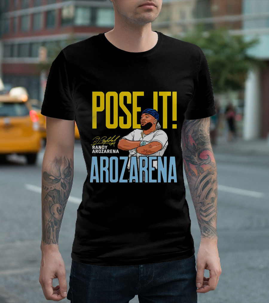 Pose It Randy Arozarena Arozarena Signature Tampa Bay Rays T-Shirt