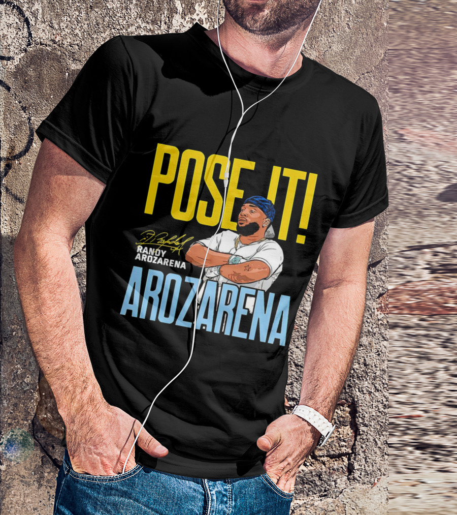 Pose It Randy Arozarena Arozarena Signature Tampa Bay Rays T-Shirt