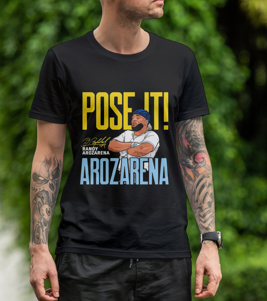 Pose It Randy Arozarena Arozarena Signature Tampa Bay Rays T-Shirt