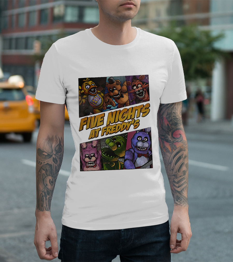 Five Nights at Freddy's Let's Eat Characters Montage T-Shirt