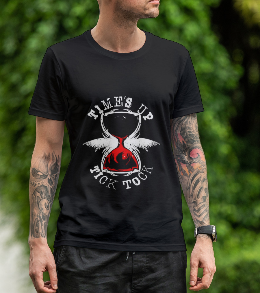 Time’s Up Tick Tock Winged Hourglass T-Shirt