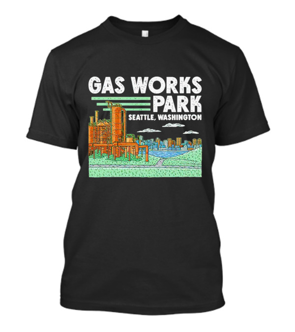 Gas Works Park Seattle Washington Industrial Landmark Skyline T-Shirt