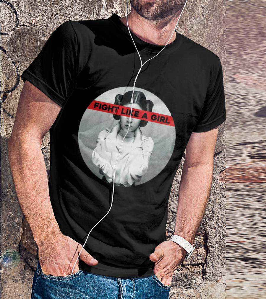 Fight Like A Girl Princess Leia Iconic Empowerment T-Shirt