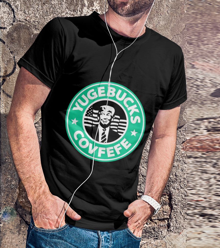 Yugebucks Covfefe Trump Patriottakes With American Flag T-Shirt