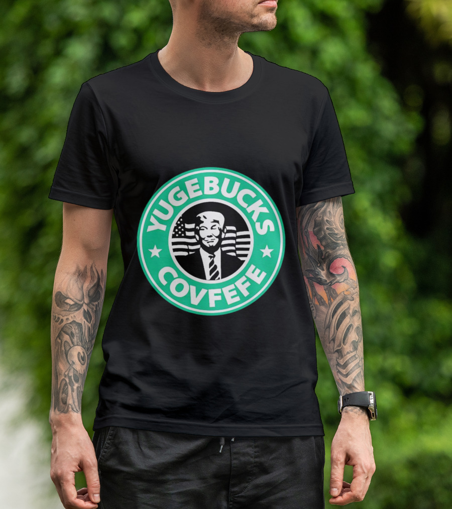 Yugebucks Covfefe Trump Patriottakes With American Flag T-Shirt