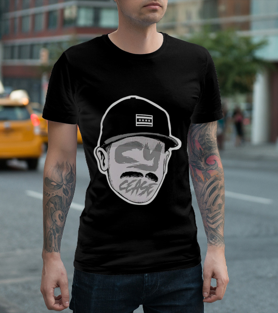Chicago White Baseball Cy Cease Hat T-Shirt