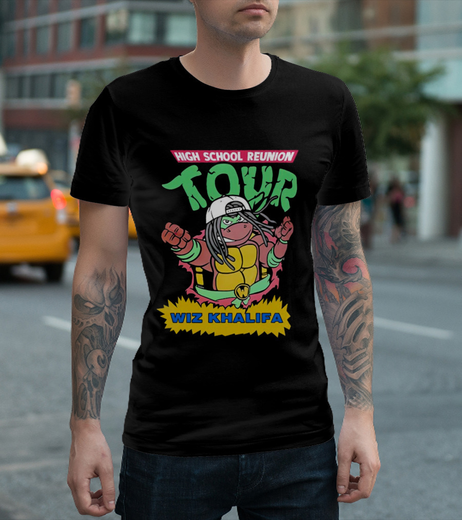 High School Reunion Tour Wiz Khalifa Ninja Turtle Crossover T-Shirt