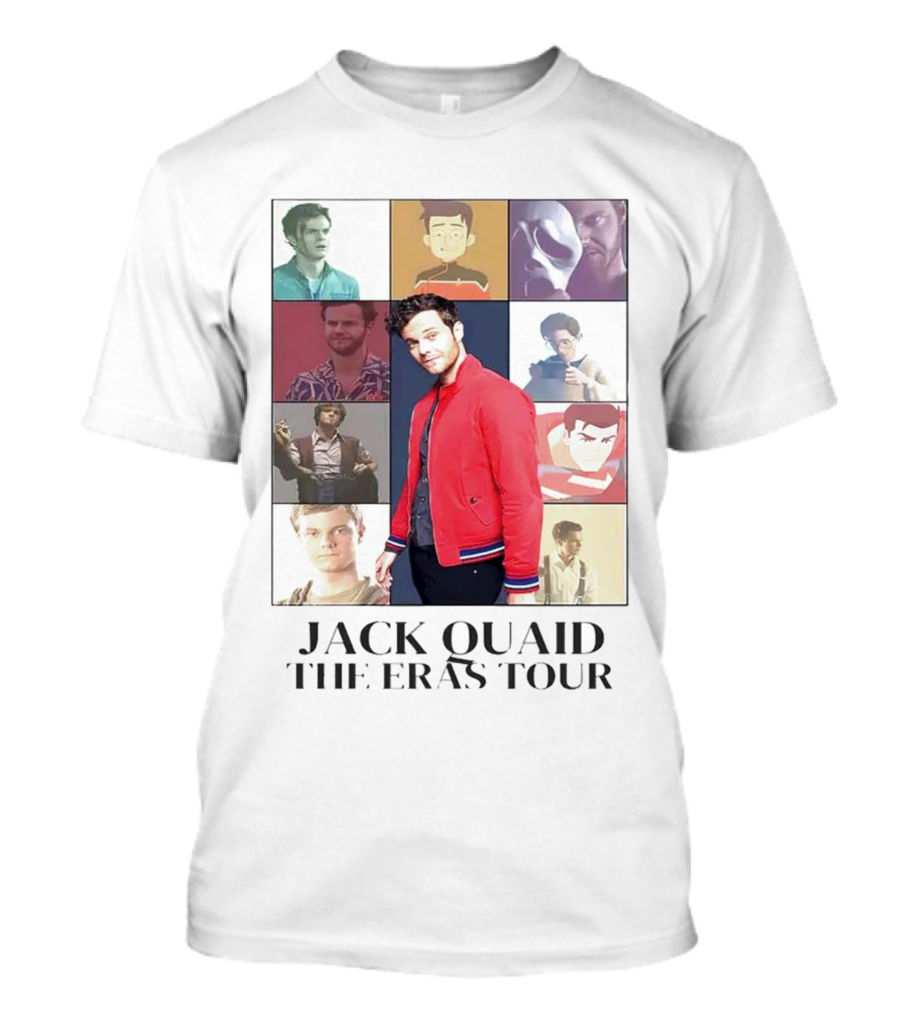 Jack Quaid The Eras Tour Collage With Characters And Styles T-Shirt