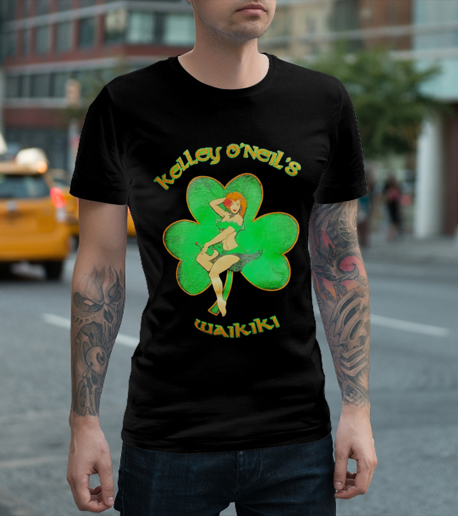 Kelley O'Neil's Waikiki Shamrock Pin-Up Girl T-Shirt