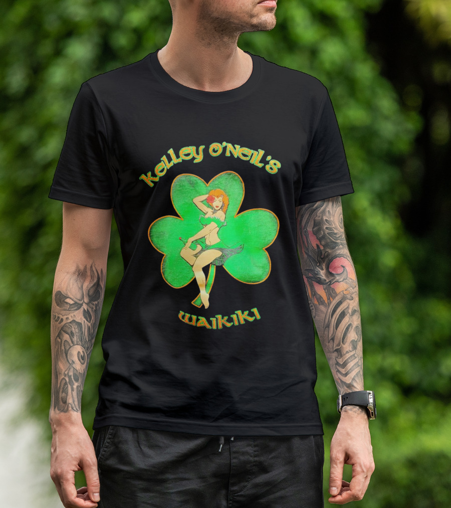 Kelley O'Neil's Waikiki Shamrock Pin-Up Girl T-Shirt