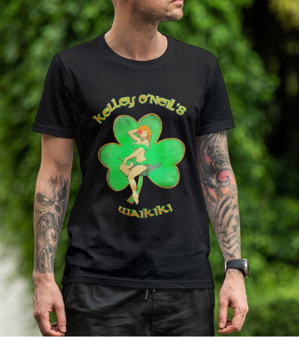 Kelley O'Neil's Waikiki Shamrock Pin-Up Girl T-Shirt