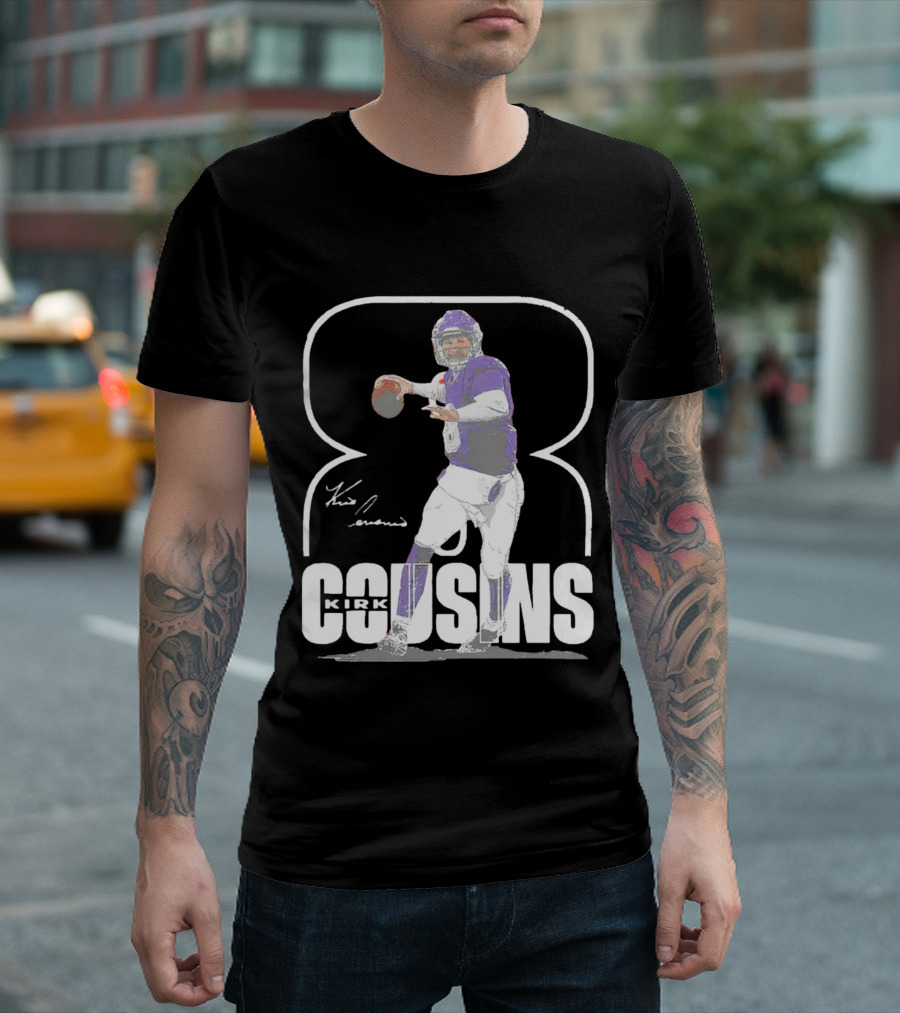 Kirk Cousins Number 8 Signature Football Quarterback T-Shirt