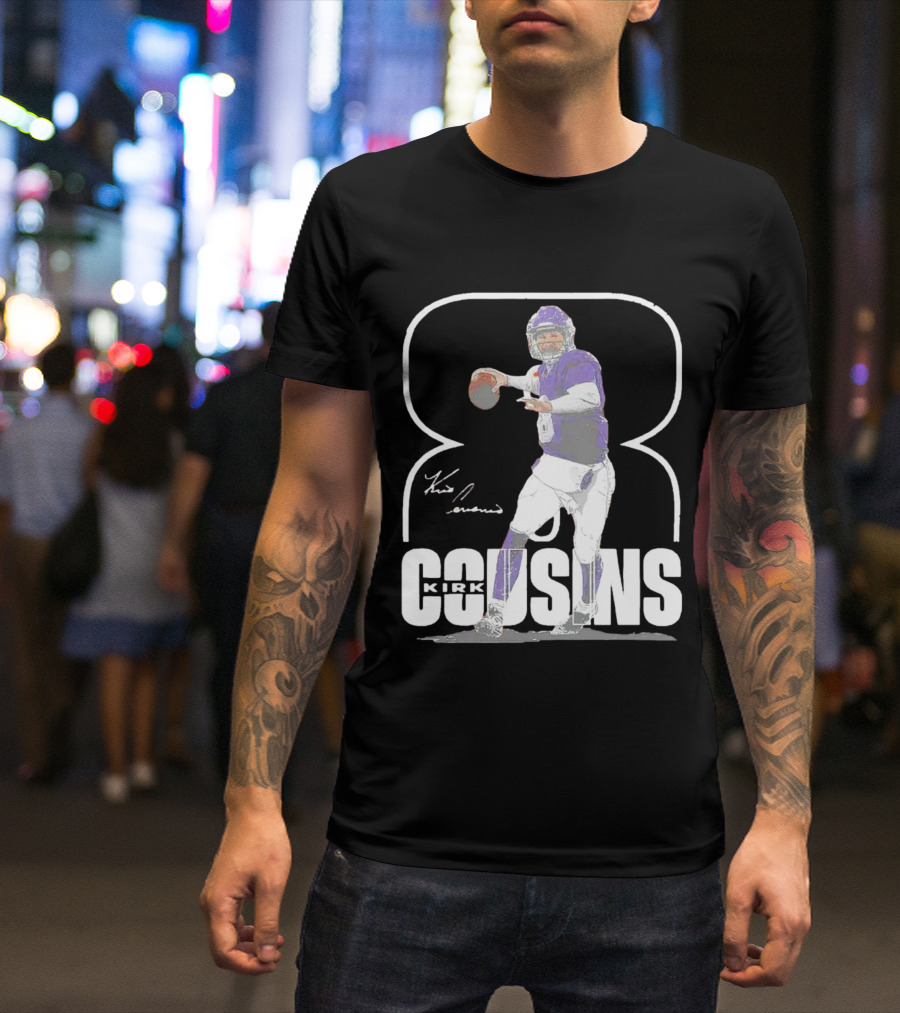 Kirk Cousins Number 8 Signature Football Quarterback T-Shirt