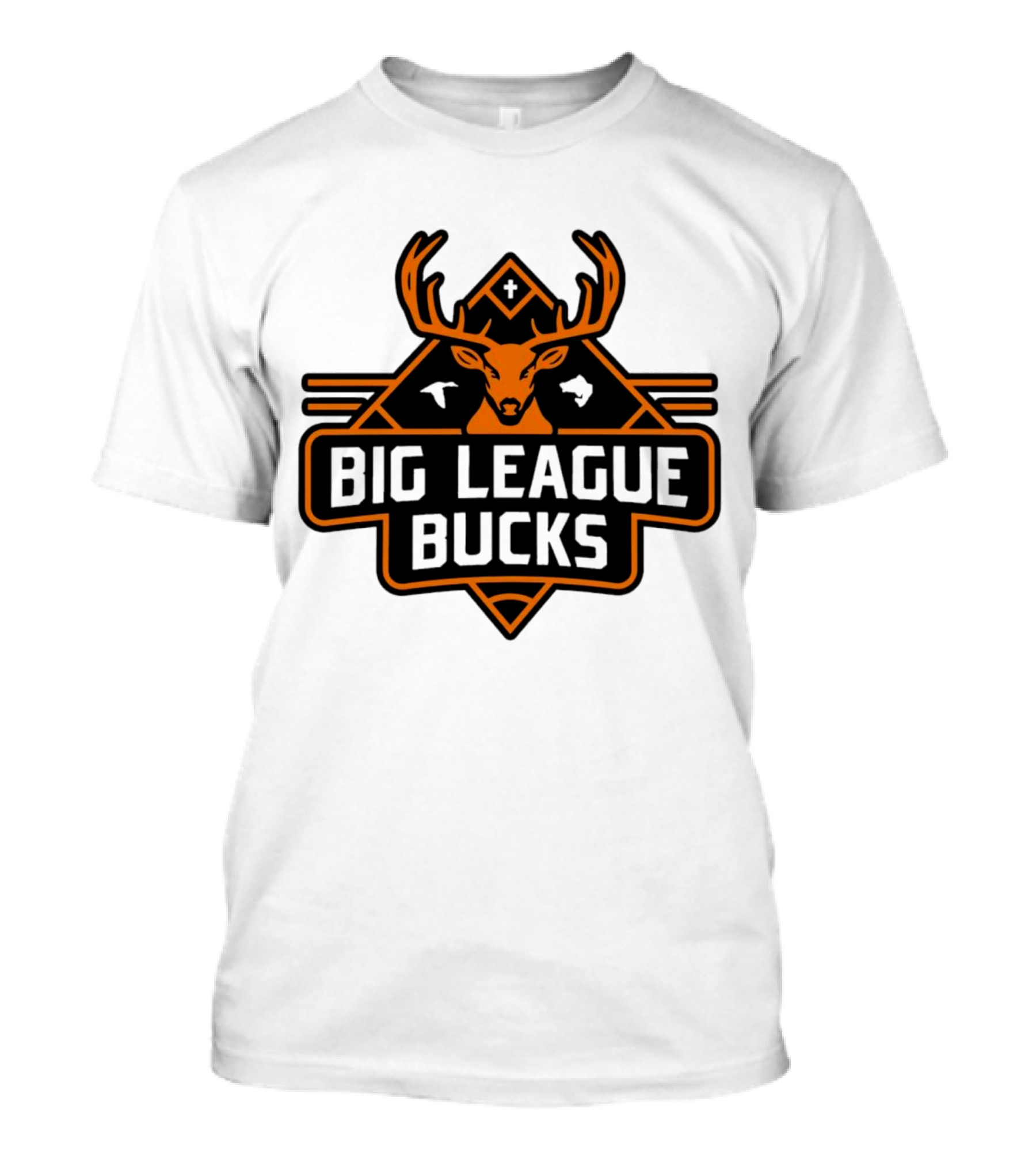Big League Bucks Deer Antlers Hunting Badge Emblem T-Shirt