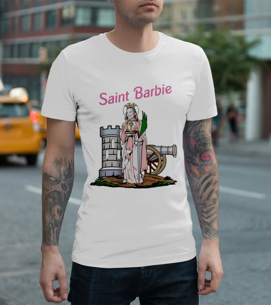 Saint Barbie Tower and Cannon Iconic T-Shirt