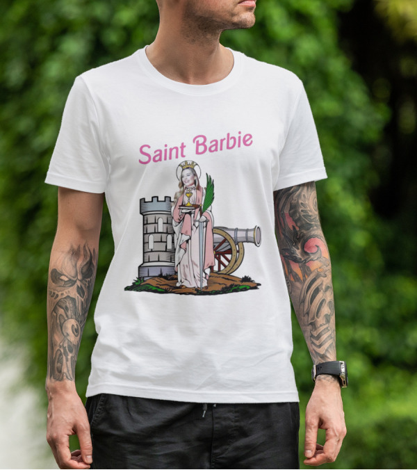 Saint Barbie Tower And Cannon Iconic T-Shirt