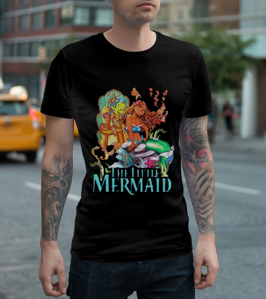 Disney The Little Mermaid Ariel and Friends Vibrant T-Shirt