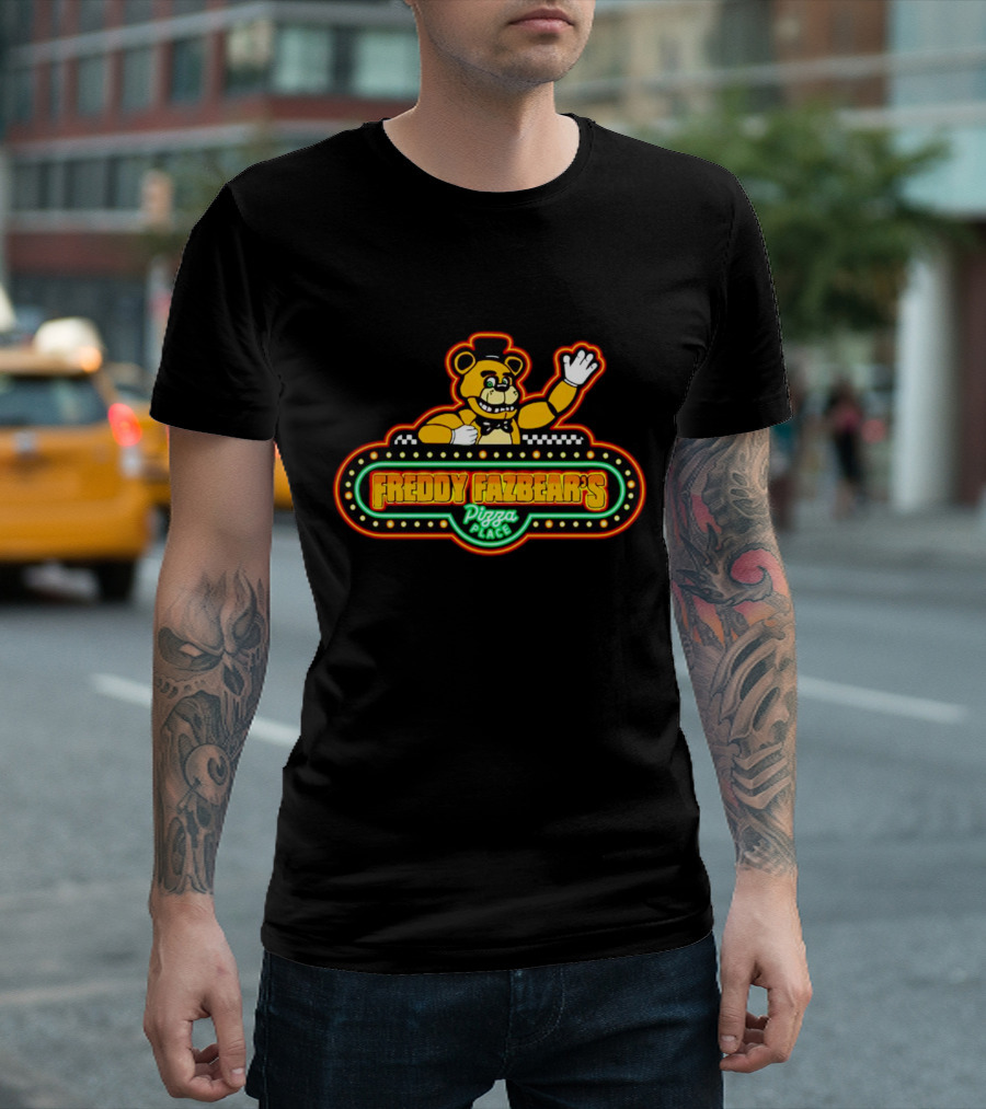 Freddy Fazbear’s Pizza Place Neon Bear T-Shirt
