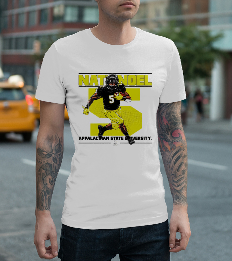 Nathaniel Noel Appalachian State University Football Number 5 T-Shirt