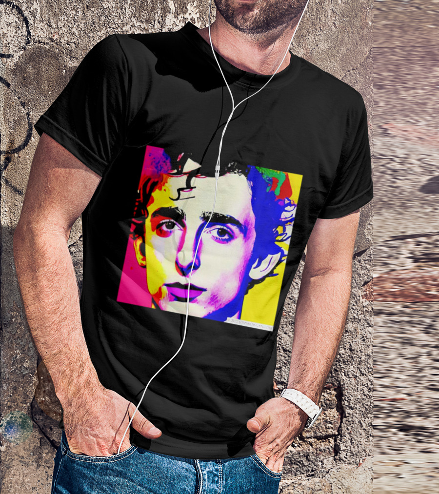 Timothee Chalamet Pop Art Portrait Multicolored Andy Warhol T-Shirt
