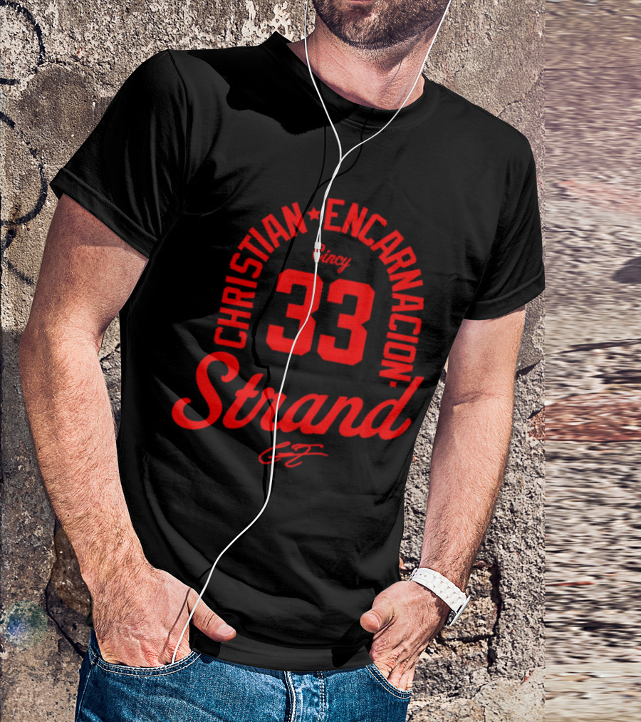 Christian Encarnacion Strand 33 Cincy Reds T-Shirt