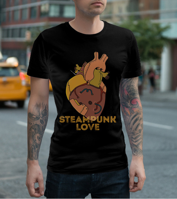 STEAMPUNK LOVE Mechanical Heart T-Shirt