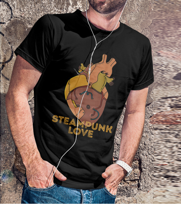 STEAMPUNK LOVE Mechanical Heart T-Shirt
