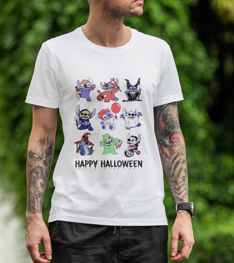 Stitch Happy Halloween Horror Costumes Collection T-Shirt