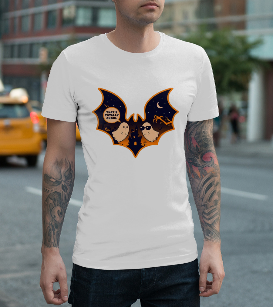 That's Totally Choul Ghosts in Bat Shape with Haunted Castle and Moon T-Shirt