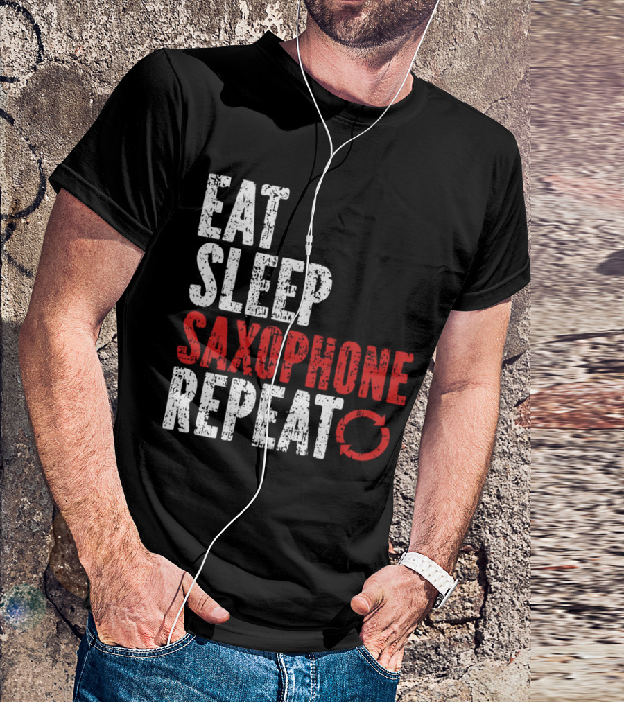 Eat Sleep Saxophone Repeat Halloween T-Shirt