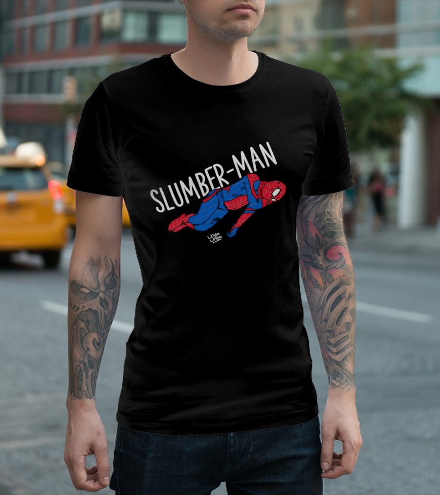 Slumber-Man Parody with Spider-Man Elements and Linda Linda Signature T-Shirt