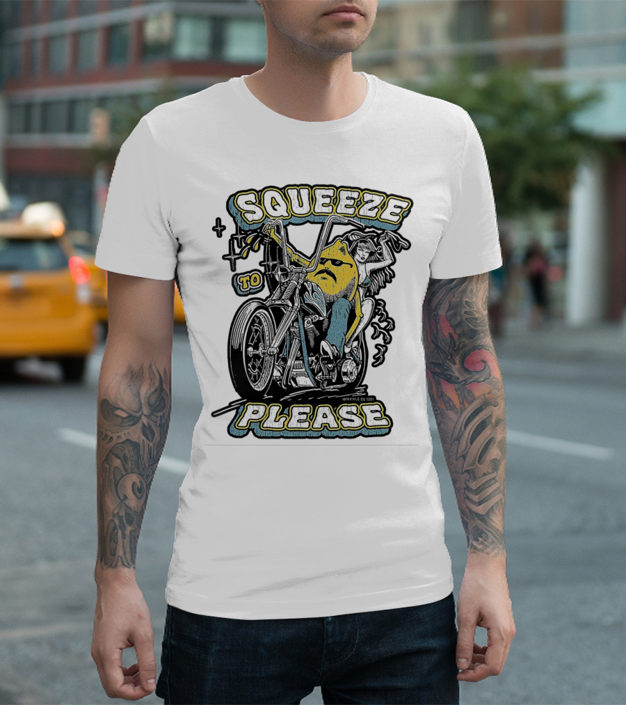 Squeeze to Please Motorcycle Rider Adventure T-Shirt