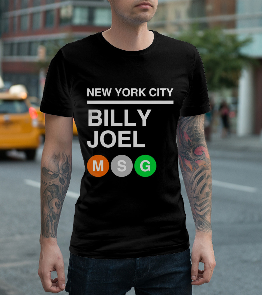NEW YORK CITY BILLY JOEL MSG Subway T-Shirt