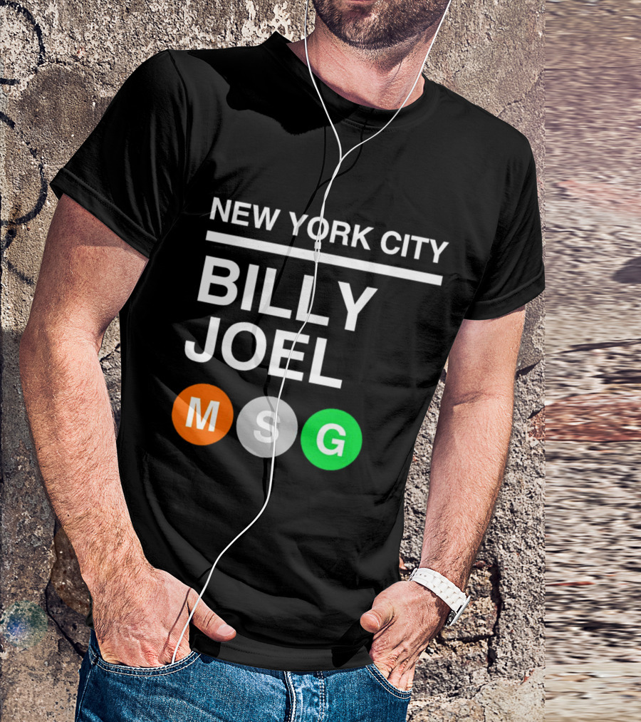 NEW YORK CITY BILLY JOEL MSG Subway T-Shirt
