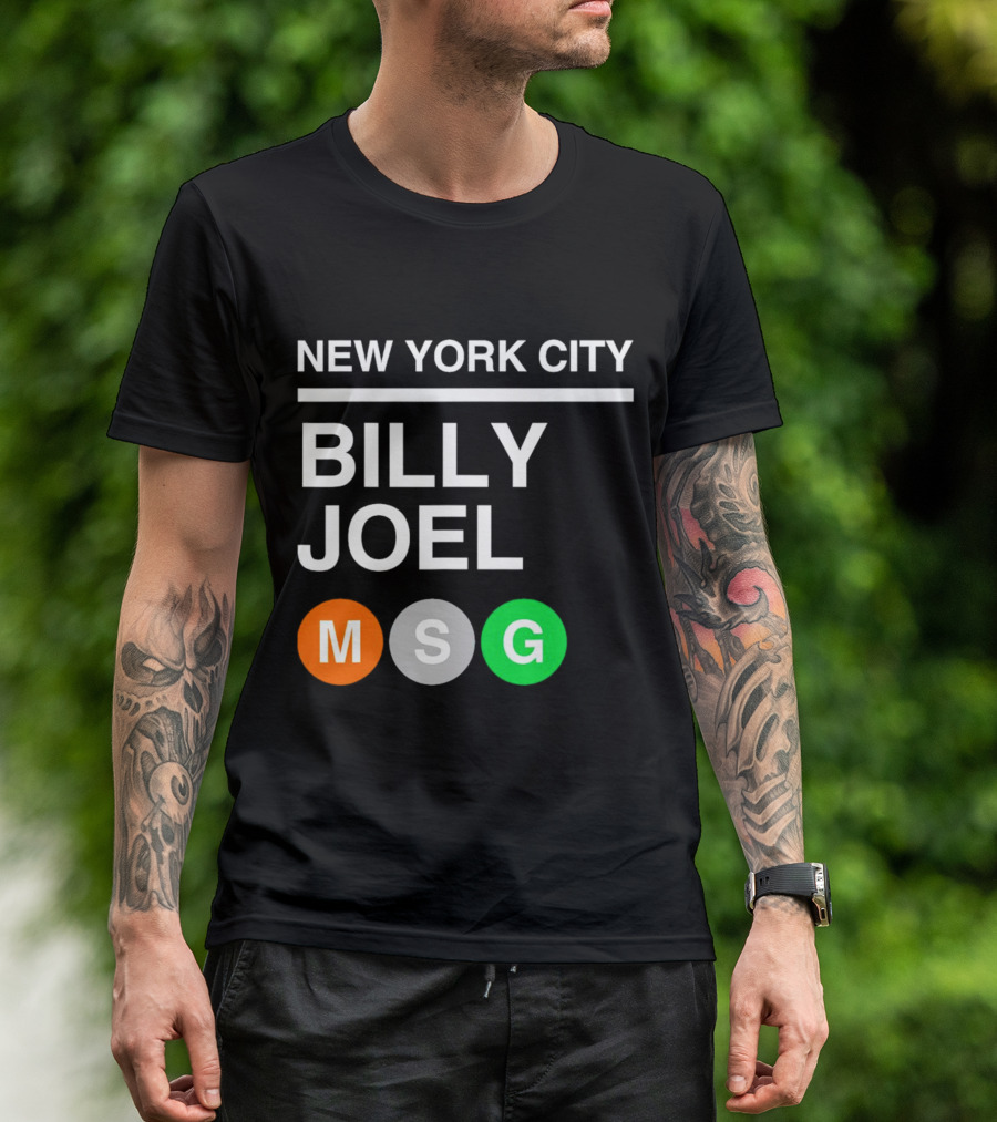 NEW YORK CITY BILLY JOEL MSG Subway T-Shirt