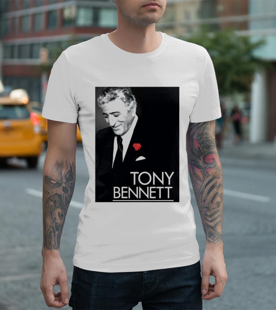 Tony Bennett Thank You for the Memories with Red Rose T-Shirt
