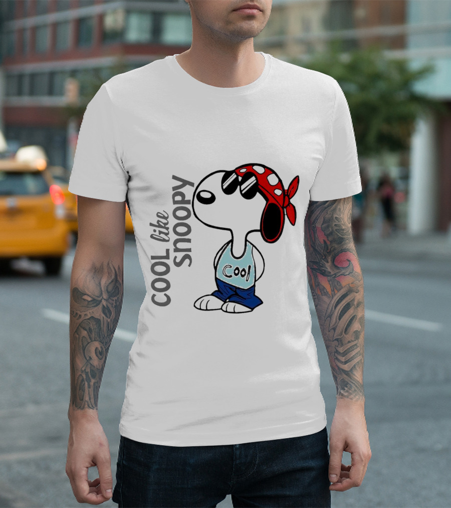 Cool Like Snoopy Sunglasses Bandana Tank Top T-Shirt