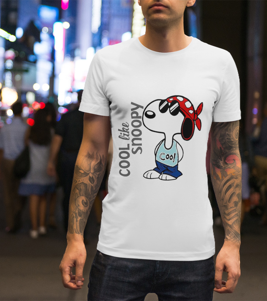 Cool Like Snoopy Sunglasses Bandana Tank Top T-Shirt