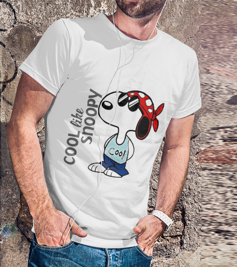 Cool Like Snoopy Sunglasses Bandana Tank Top T-Shirt