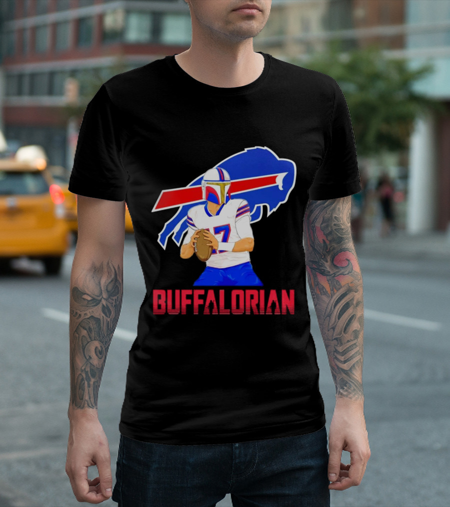 Bufflaorian Buffalo Bills Football Player with Buffalo T-Shirt