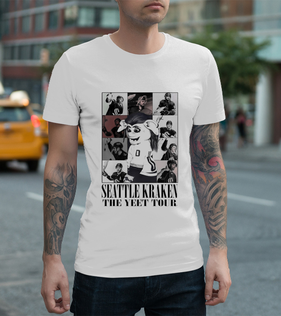 Seattle Kraken The Yeet Tour Sports Collage T-Shirt