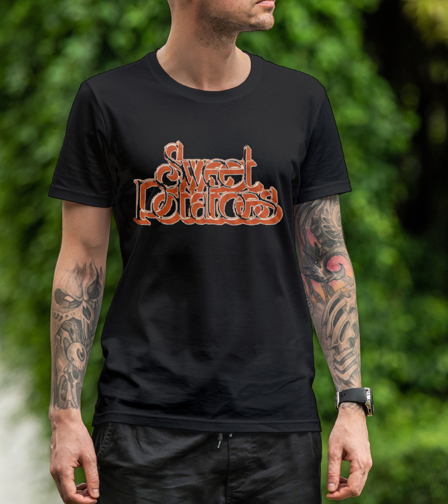 Sweet Potatoes Groovy Vintage Style Typography T-Shirt